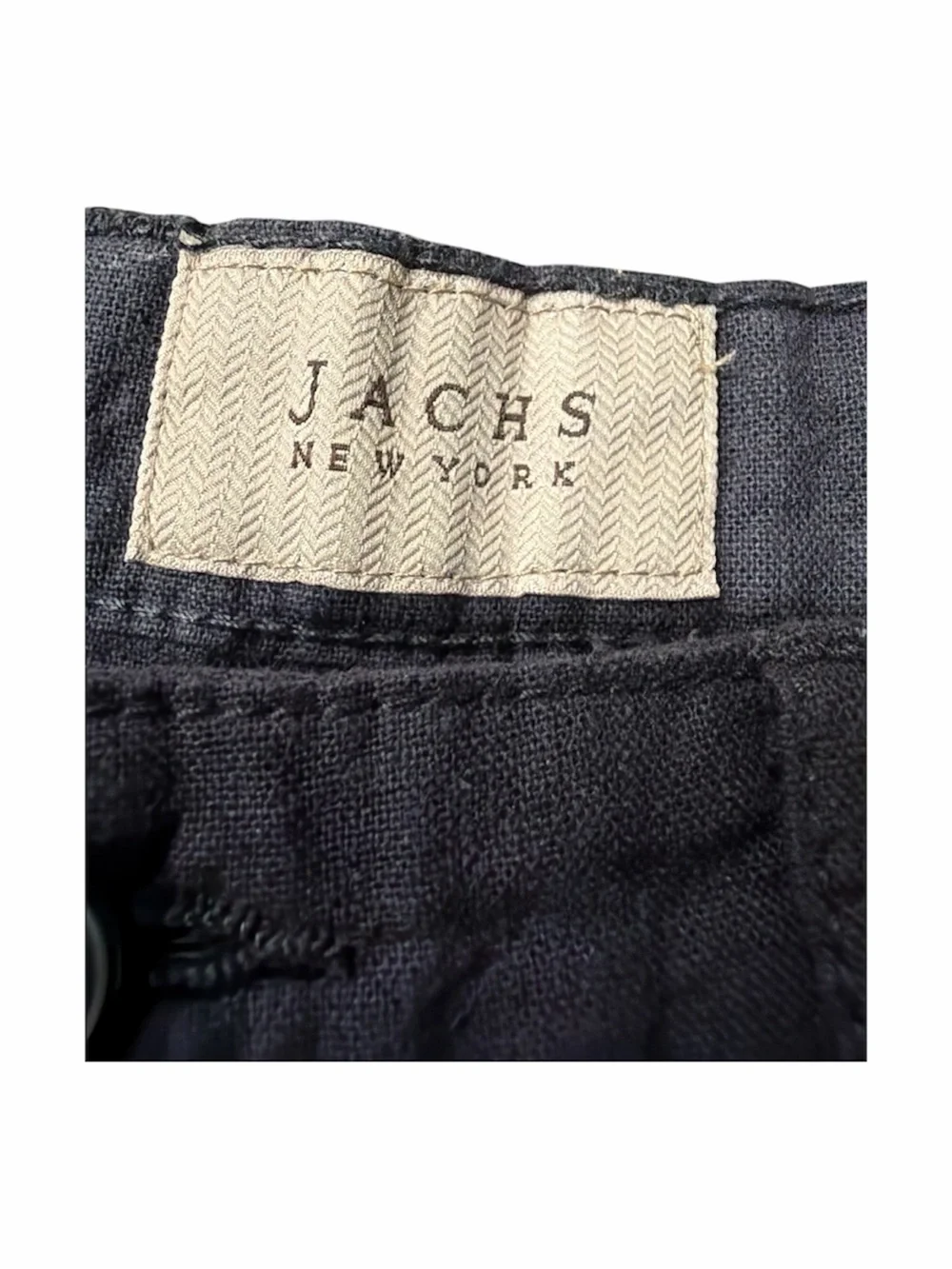 JACHS New York Men’s Size 38 Linen-Blend Shorts Navy Flat Front
